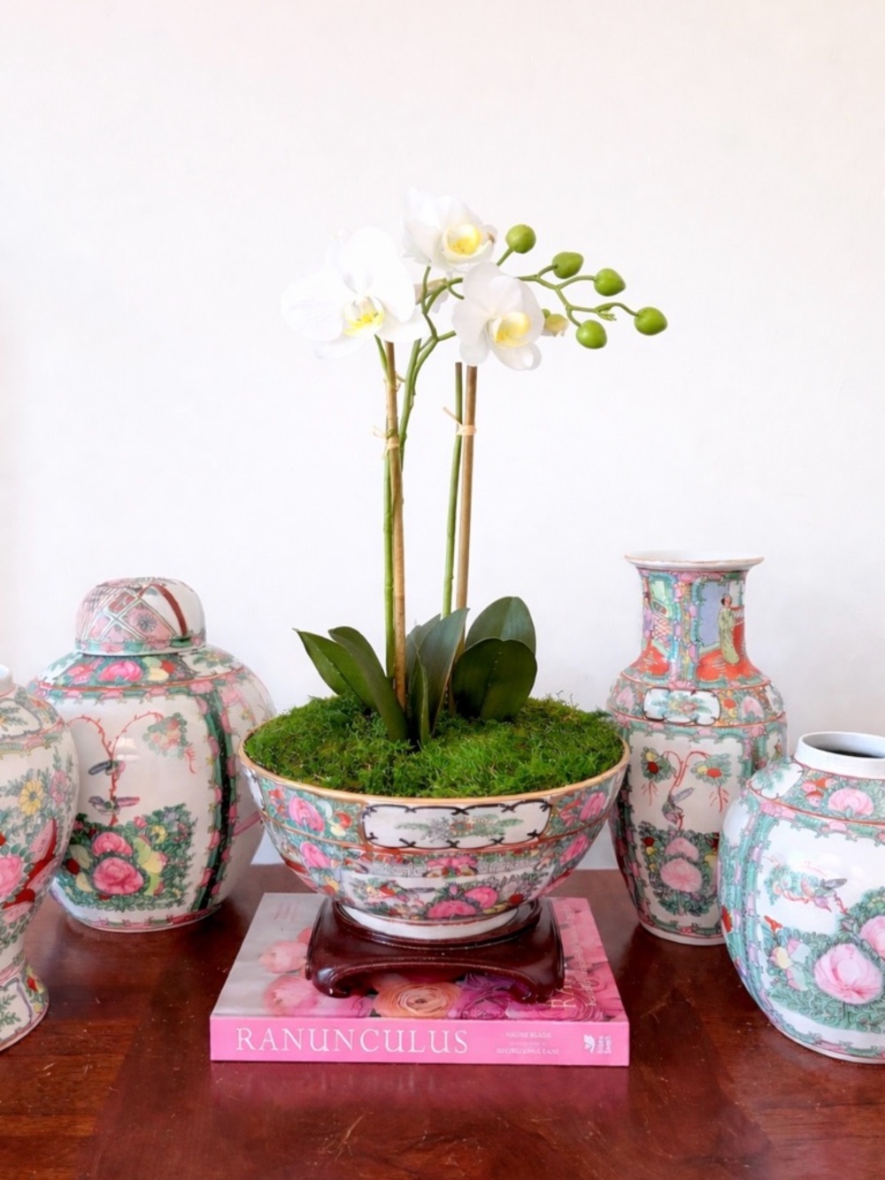 10” Famille Rose Medallion Bowl | Grandmillenial decor